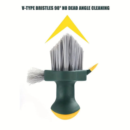4-in-1 Cleaning Brush and Squeegee | Versatile for Kitchen, Bathroom, Floors, Tires