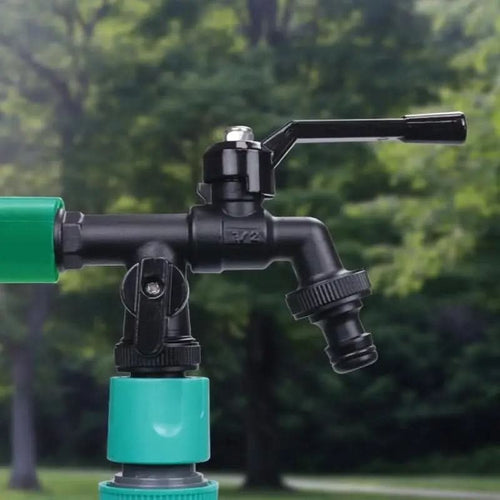 Durable Dual Connector Valve for Garden Irrigation