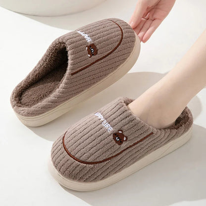 Soft Cotton Slippers for Men and Women - Lightweight & Insulating - Gray