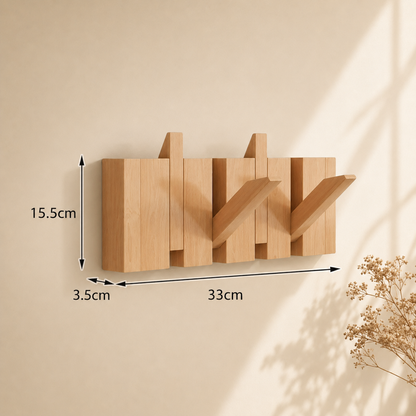 Wall-Mounted Piano Hanger Rack - Space-Saving Wooden Design