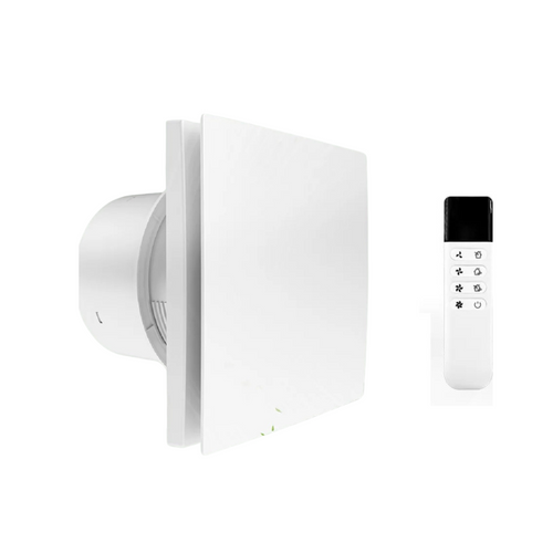 Wall-Mounted Ventilation Fan - Reversible with Remote Control