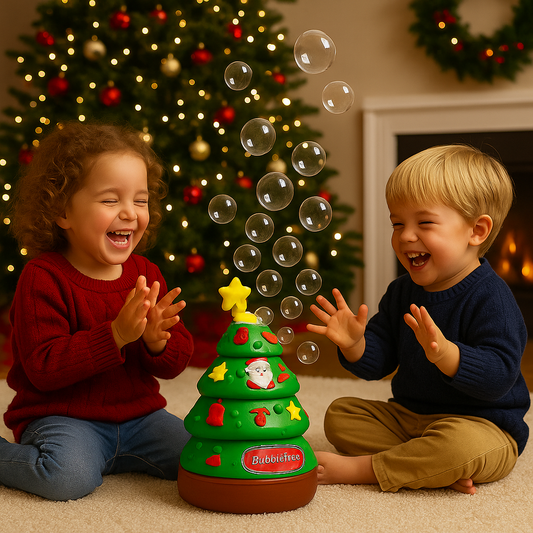 Musical and Light-Up Christmas Tree – BubbleBoom Holiday Decor with Bubbles