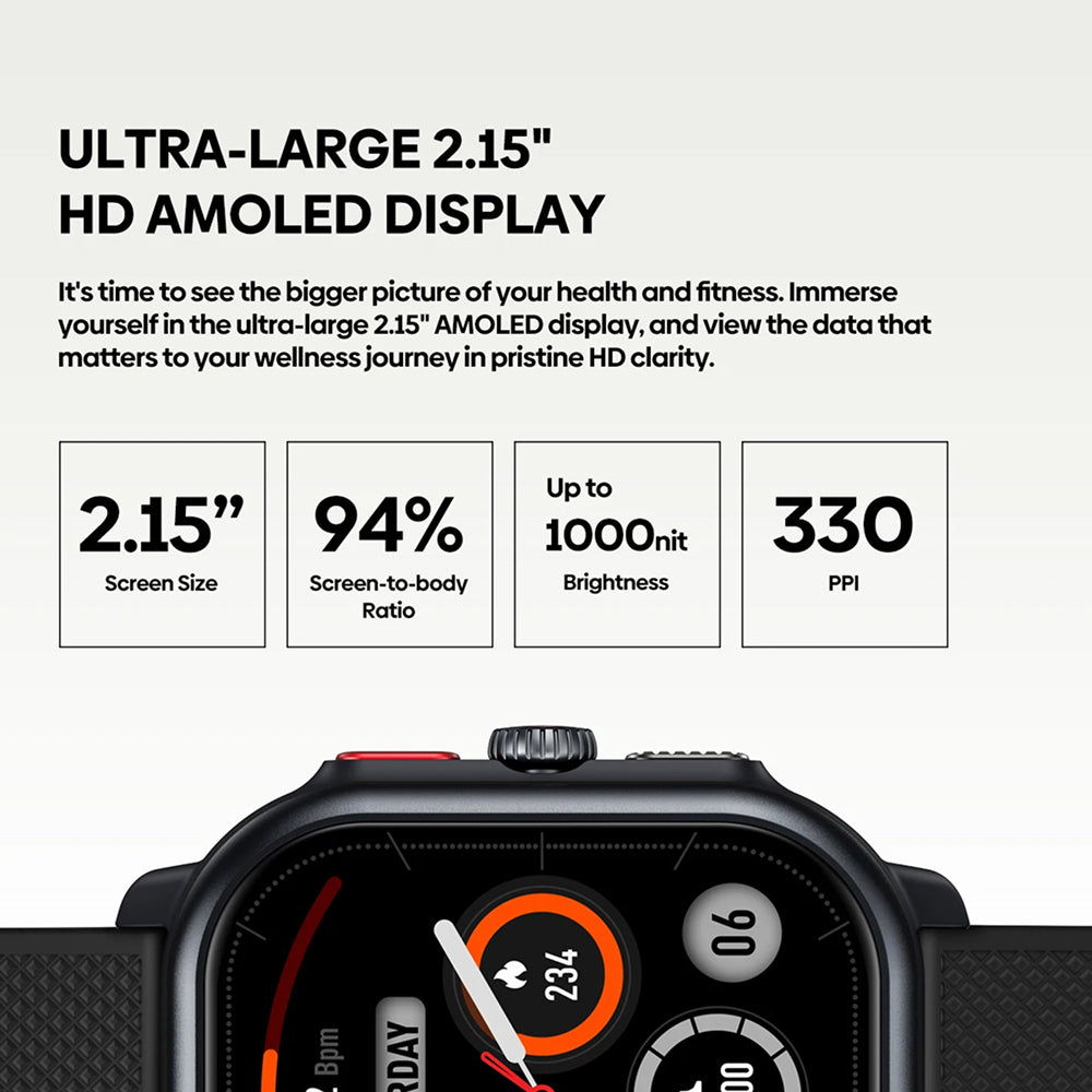 GPS Running Watch with AMOLED Screen by TimyTrack