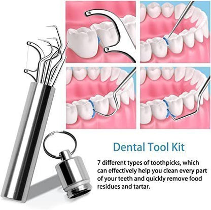 Stainless Steel Toothpick Set of 7 Pieces