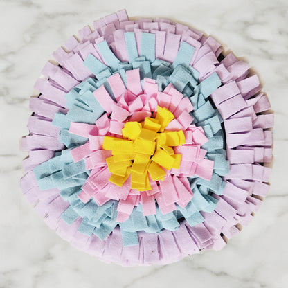 18-Inch Round Dog Snuffle Mat for Mental Stimulation