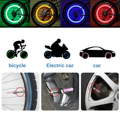 Set of 2 LED Wheel Lights for Cars and Bikes