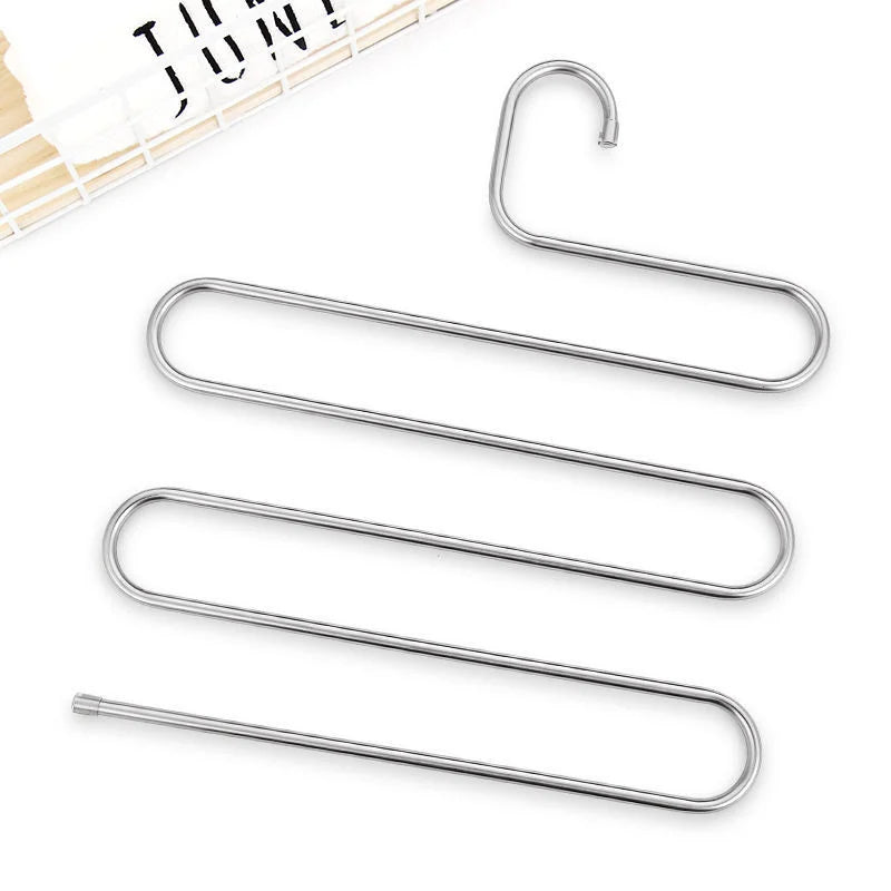 Clothes Hanger with 5 Layers in Stainless Steel