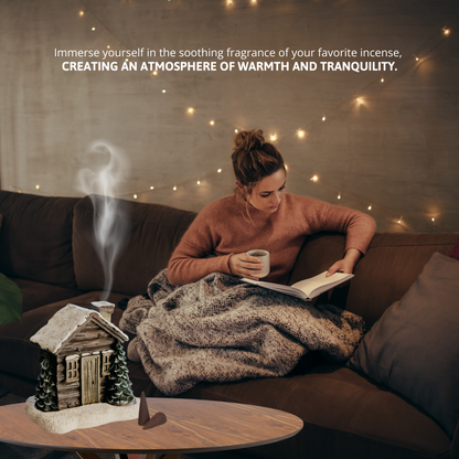 Log Cabin Incense Holder with 2 Free Cones – Last Day Discount