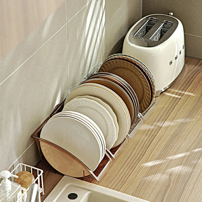 Vertical Plate Holder for Organized Kitchen Storage