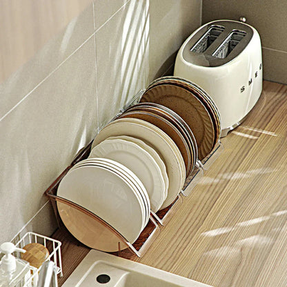 Vertical Plate Holder for Organized Kitchen Storage