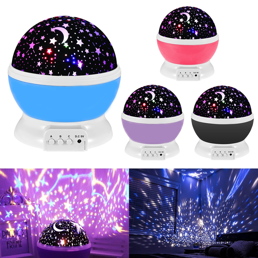 50% Off | LED Rotating Night Light Projector with Starry Sky