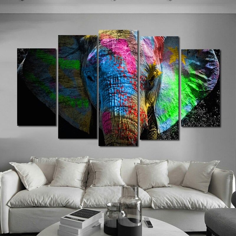 5-Piece Canvas Set Featuring Lively Wildlife Artwork