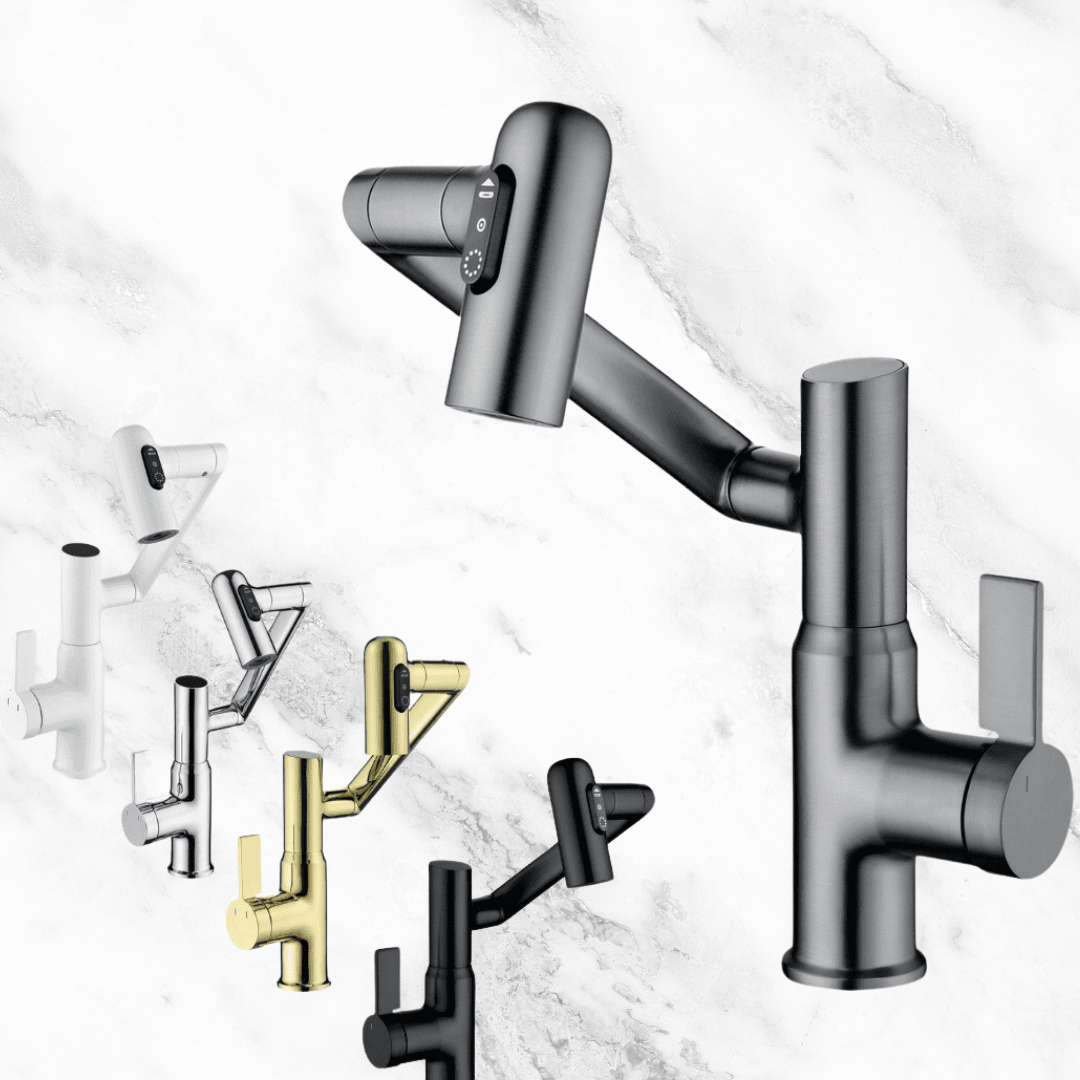 Smart Flow Meter with Temperature Display for Faucets