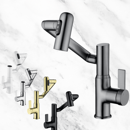 Smart Flow Meter with Temperature Display for Faucets