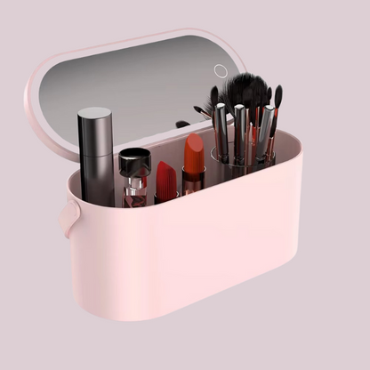Travel-Ready Glamour Organizer with Perfect Lighting