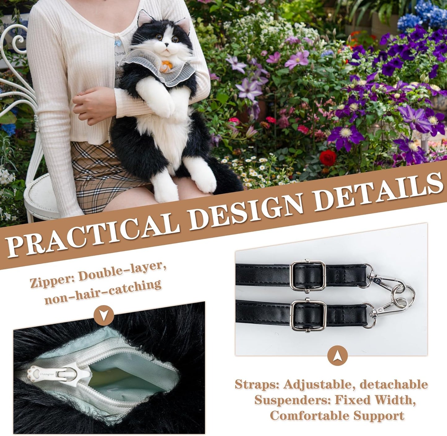 Stylish Pet Carrier Bag with Essential Storage