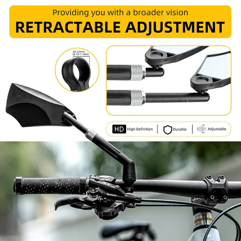 Enhanced Visibility Cycling Mirror - 180° View
