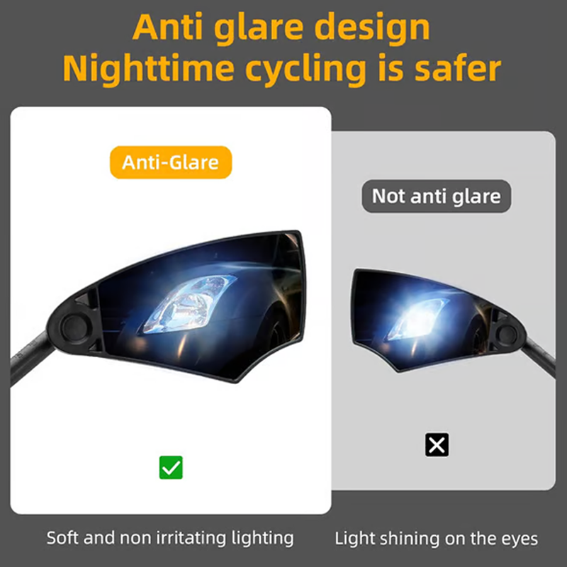 Enhanced Visibility Cycling Mirror - 180° View