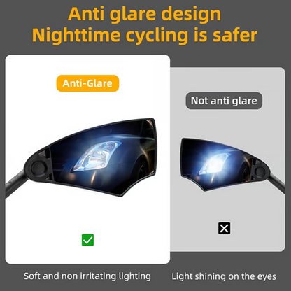 Enhanced Visibility Cycling Mirror - 180° View