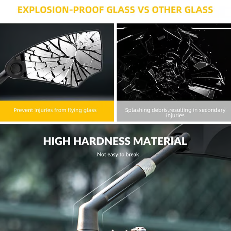 Enhanced Visibility Cycling Mirror - 180° View