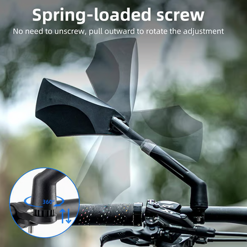 Enhanced Visibility Cycling Mirror - 180° View