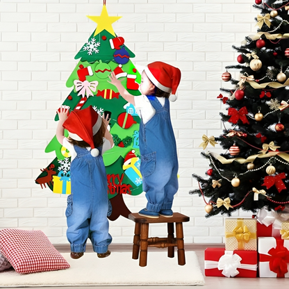 Festive Felt Christmas Tree for Kids - Creative Holiday Fun