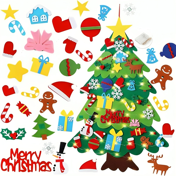 Festive Felt Christmas Tree for Kids - Creative Holiday Fun