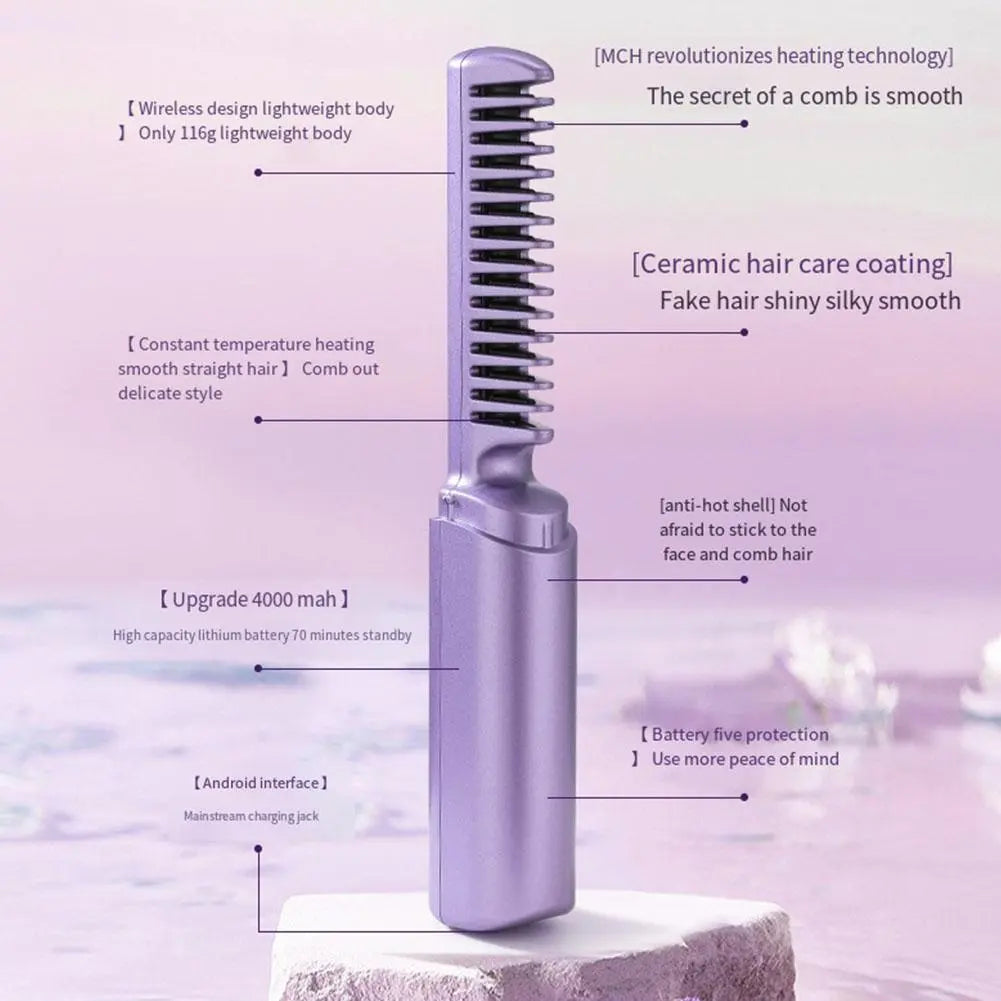 On-the-Go Hair Smoother | Travel-Friendly Hair Styler