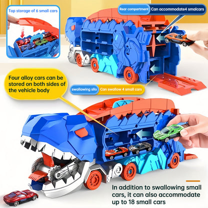 Dino Express Truck with Foldable Slide for Playtime Fun