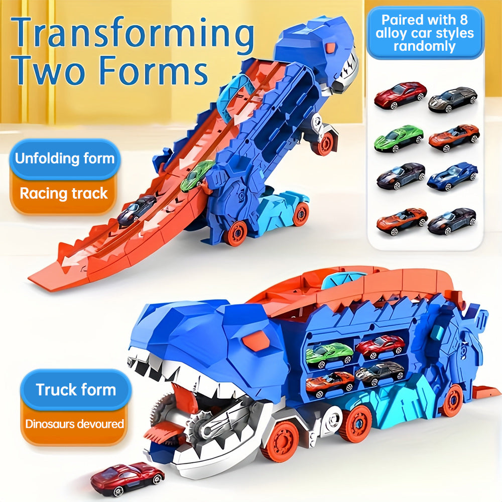 Dino Express Truck with Foldable Slide for Playtime Fun