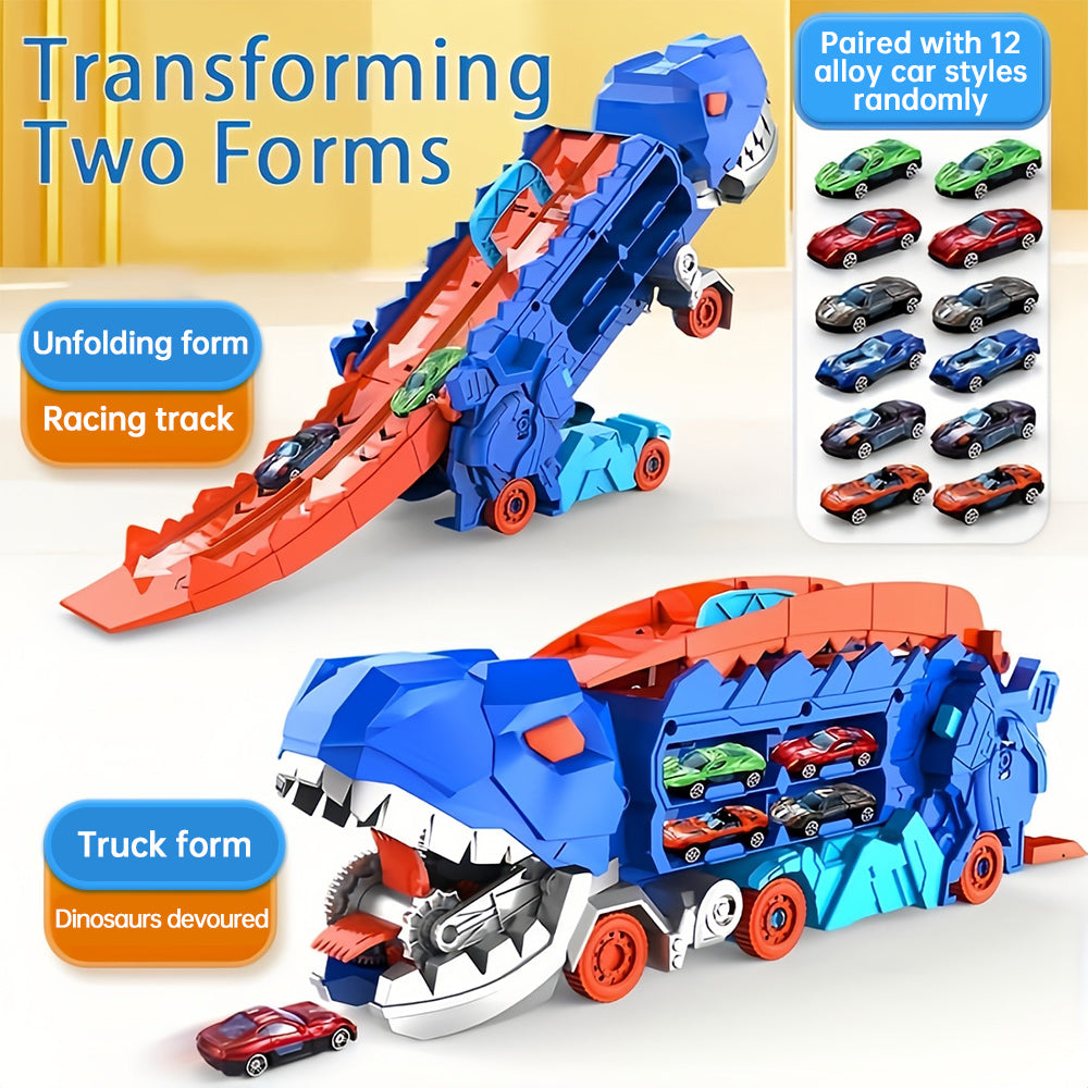 Dino Express Truck with Foldable Slide for Playtime Fun