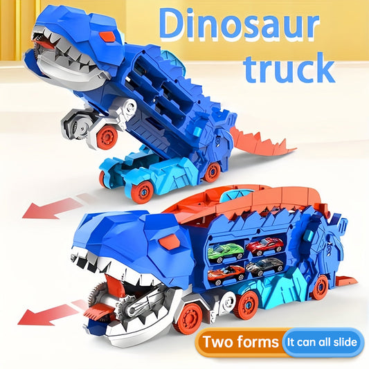 Dino Express Truck with Foldable Slide for Playtime Fun