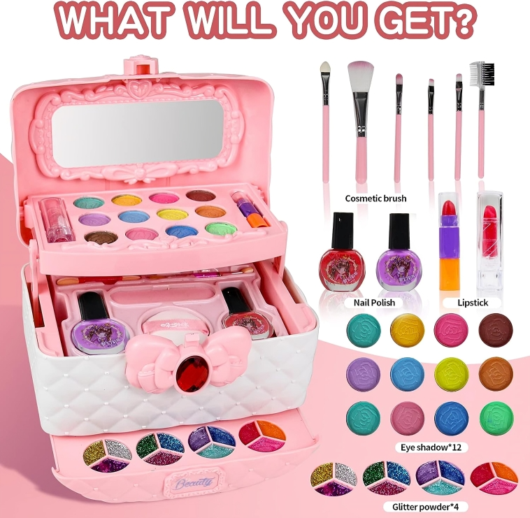 Delightful Kid-Safe Washable Makeup Set for Creative Play