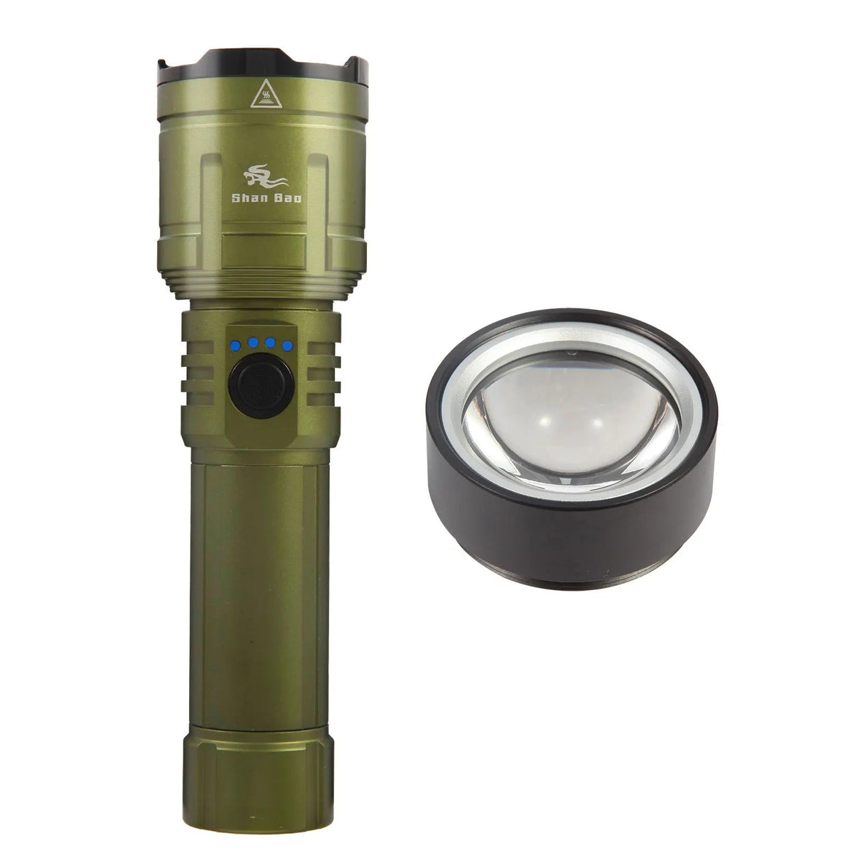 Ultra-Bright Waterproof Flashlight with Zoom and Flame Function