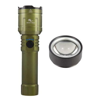 Ultra-Bright Waterproof Flashlight with Zoom and Flame Function