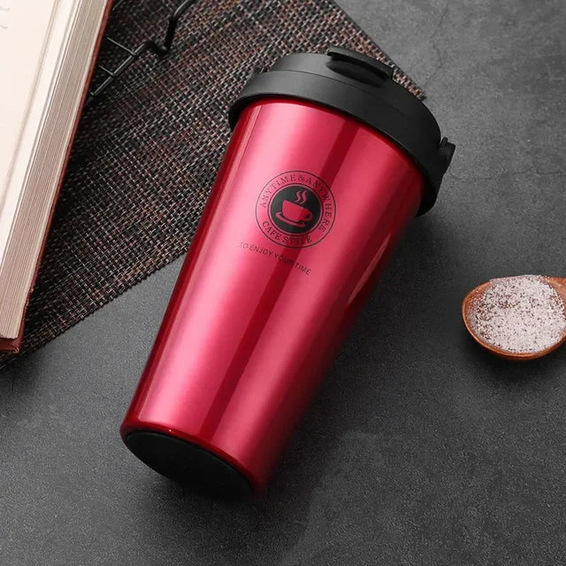 Stainless Steel Travel Mug 500 ml with Slide Lid – Warm and Cold Insulation