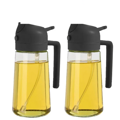 Dual Function Glass Oil Dispenser and Sprayer