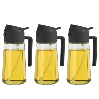 Dual Function Glass Oil Dispenser and Sprayer