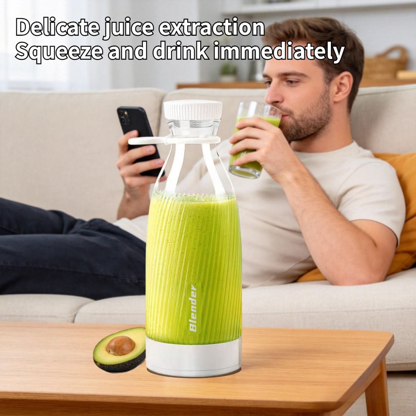 Portable Rechargeable Blender for Juicing on the Go