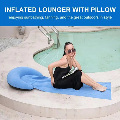 Inflatable Beach Mat for Camping | Portable Outdoor Lounge | Compact Design