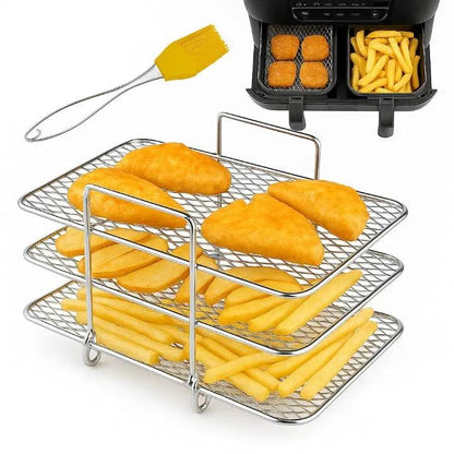 Three-Tier Rack for Faster, Crisp Layered Cooking