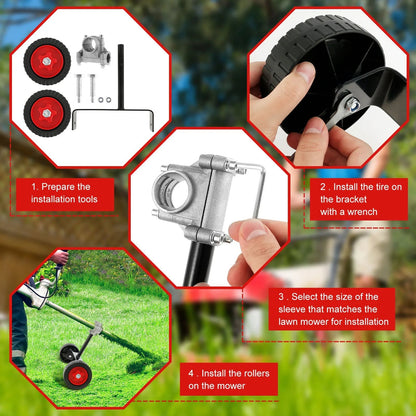 Adjustable Support Wheel for Lawn Trimmers – 2.3–2.8 cm FlexWheel