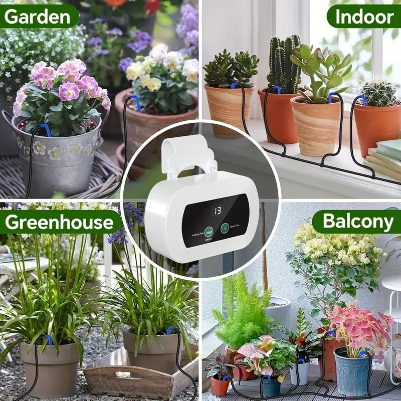 Automated Drip Irrigation System with USB – 300 Programmable Settings for Indoor Use