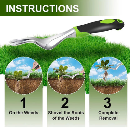 Ergonomic 30 cm Aluminum Garden Weeder for Weed Cutting