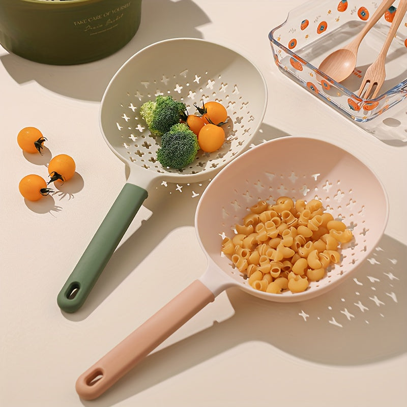 Stainless Steel Kitchen Strainer with Ergonomic Handle - Durable & Versatile for Pasta, Vegetables, Sauces & Baking Ingredients