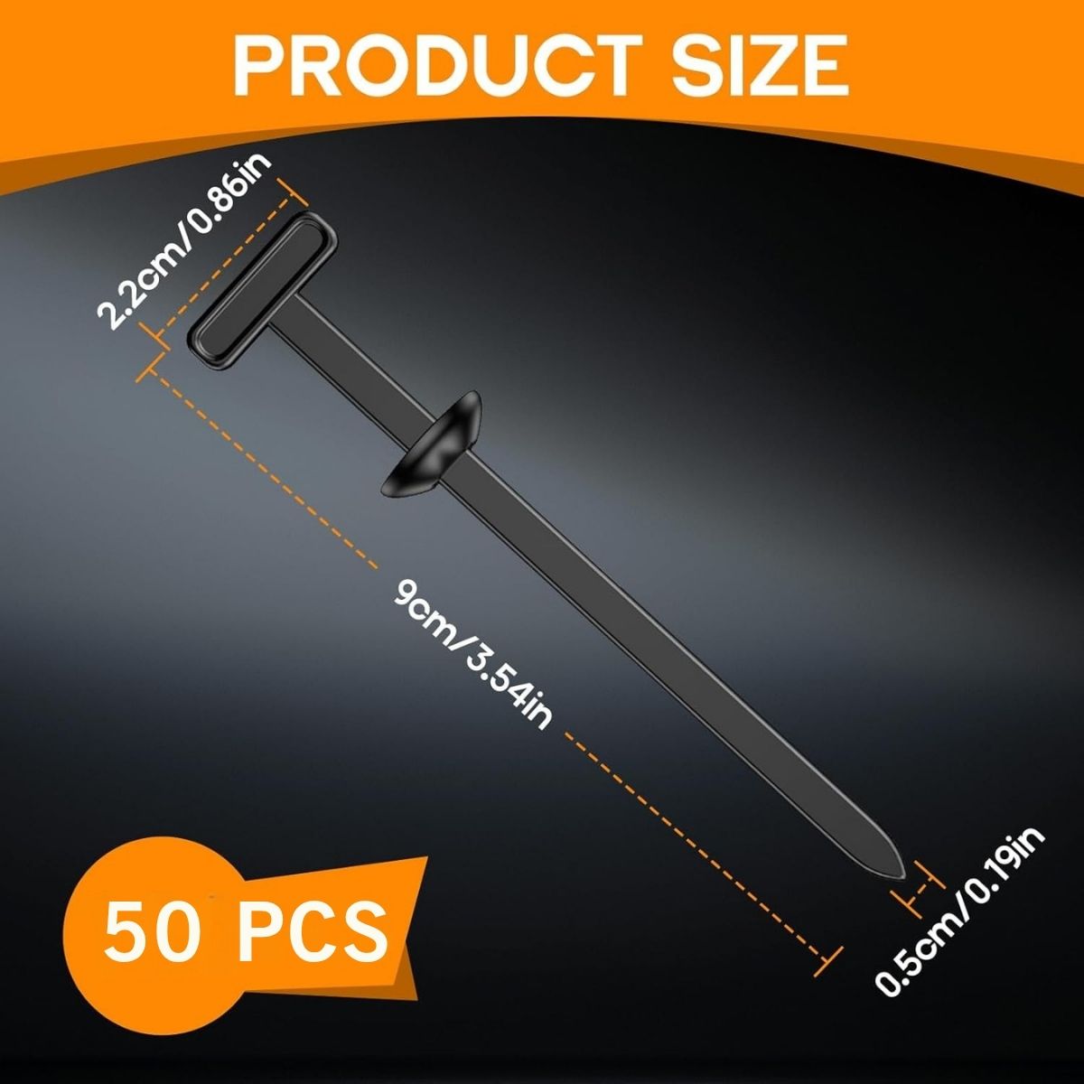 Durable Vehicle Fastening Clips - 9 x 2 cm | Quick-Release Design | UV-Resistant Nylon