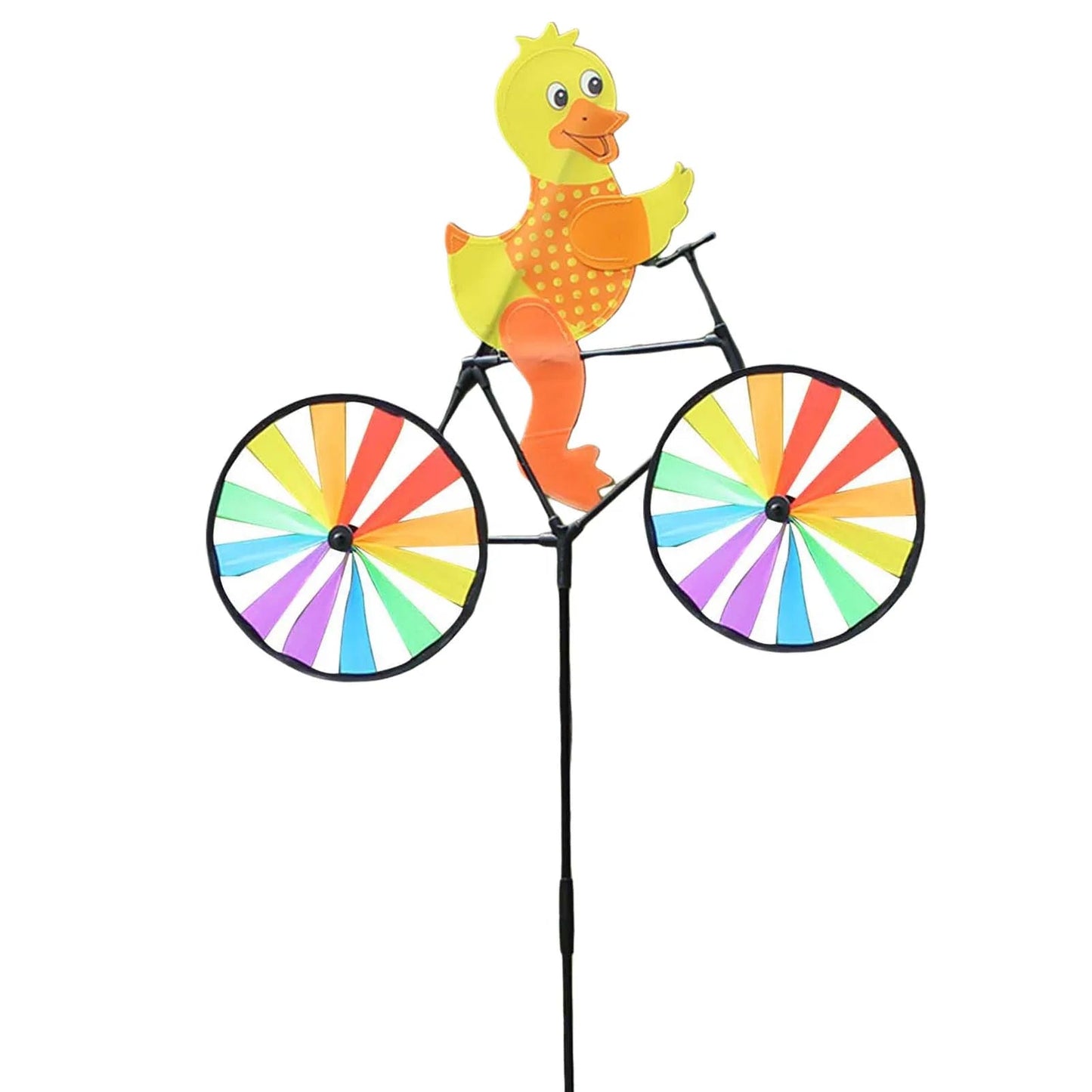 3D Animal Garden Kite on Bicycle | Rotating Outdoor Decoration | 90x53cm | Weatherproof Plastic