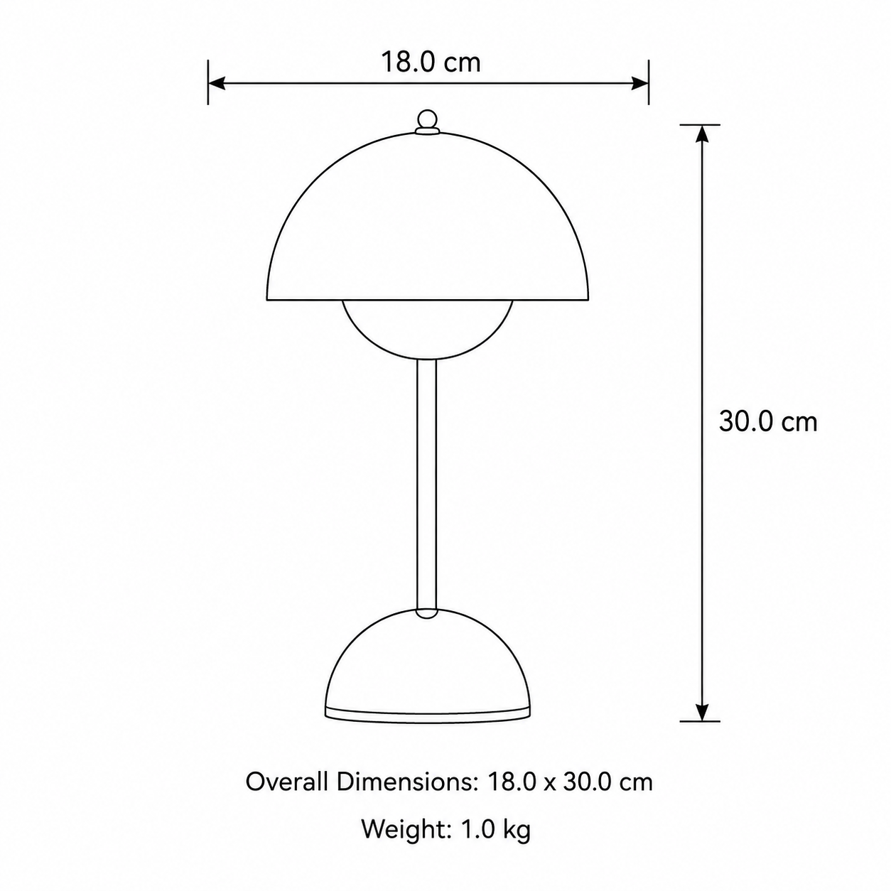 Dimmable Wireless Table Lamp in Scandinavian Design