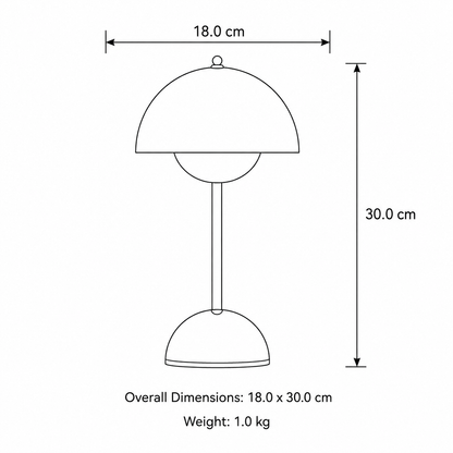 Dimmable Wireless Table Lamp in Scandinavian Design