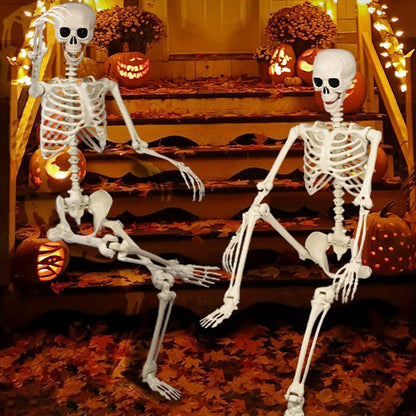 Posable 5.5 Ft Skeleton Decoration for Outdoor Spooky Display